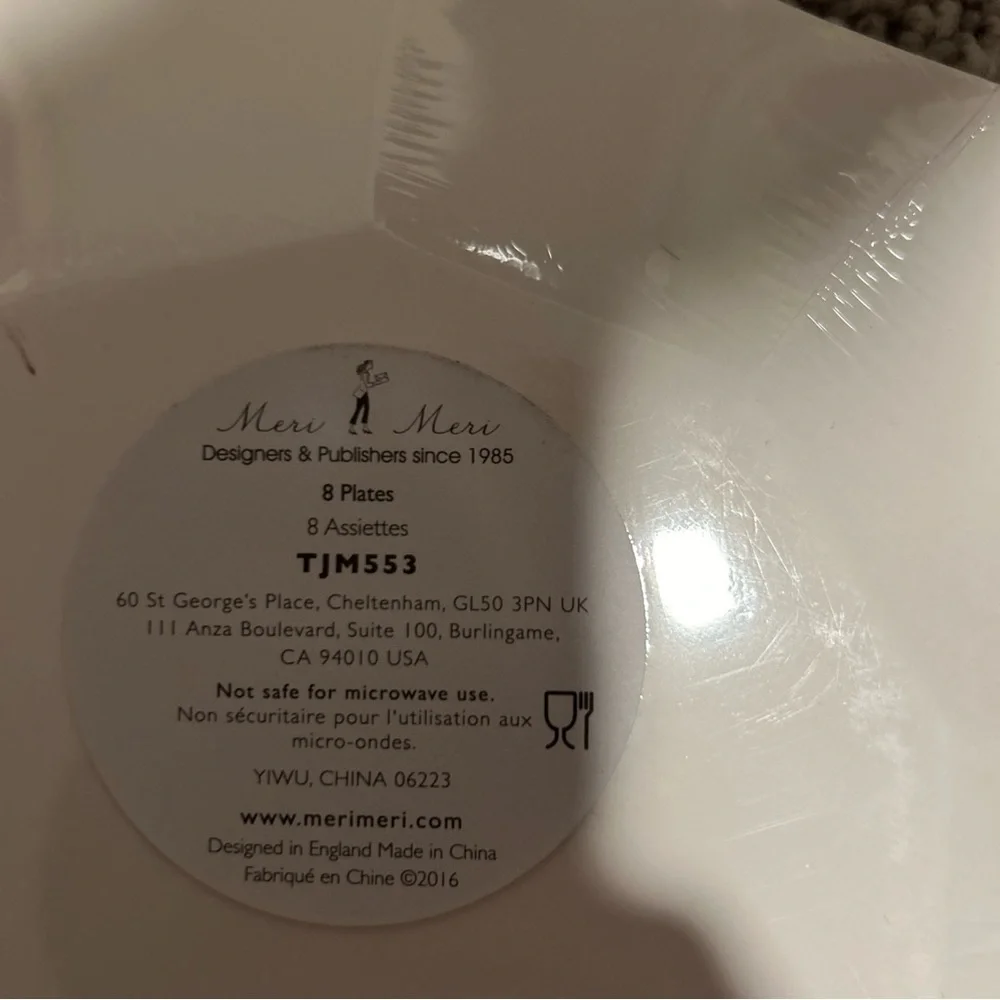 Meri Meri 3 Packs Of 8 Disposable Plates Flamingo Watermelon Pineapple